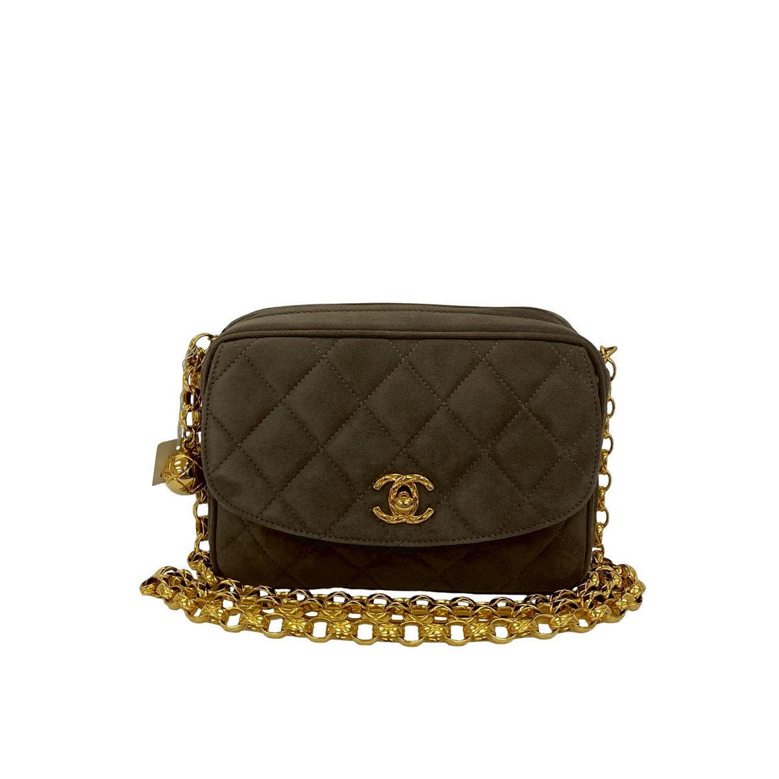 Chanel Matelasse Suede Shoulder Bag