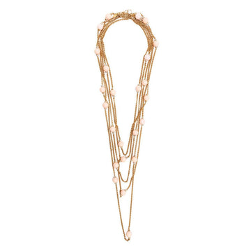 Top Quality Chanel Long Chain Bead and Rhinestone Necklace