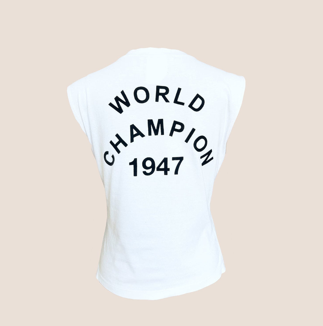 CHRISTIAN DIOR "J'ADORE DIOR" WHITE SLEEVELESS TANK TOP