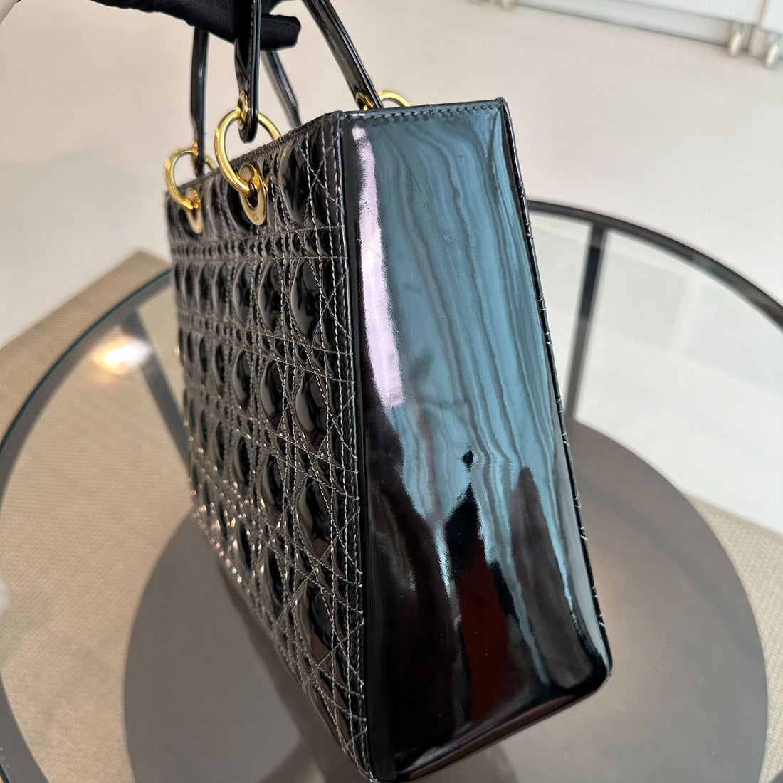 *No Strap, Recolor* Lady Large Patent Leather Black GHW