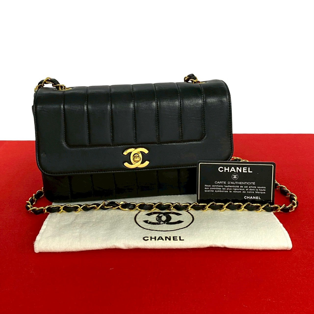 Chanel Mademoiselle Coco Mark Lambskin Shoulder Bag