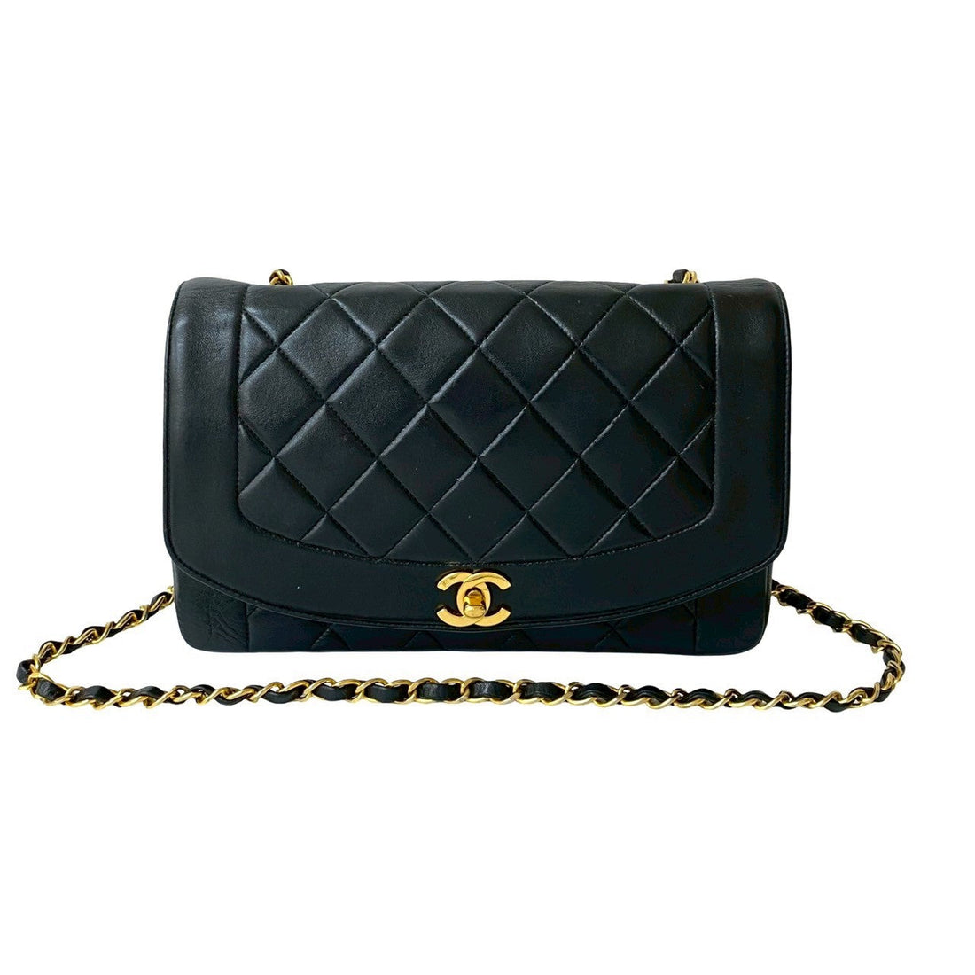 Chanel Matelasse Diana Flap Lambskin Shoulder Bag