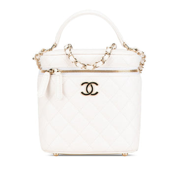 Chanel Caviar Skin Matelasse Vanity Bag