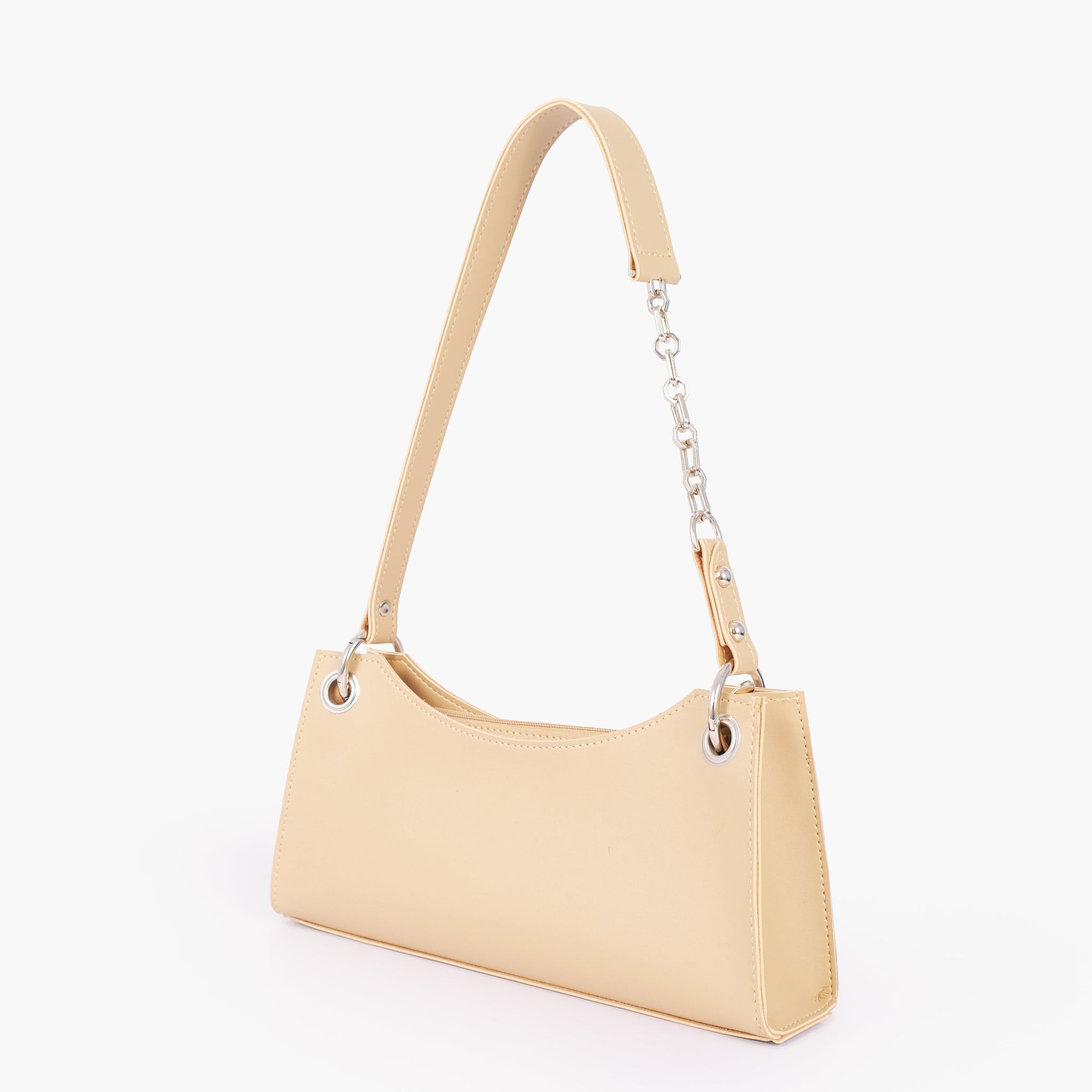 Off-white elongated chain handle purse