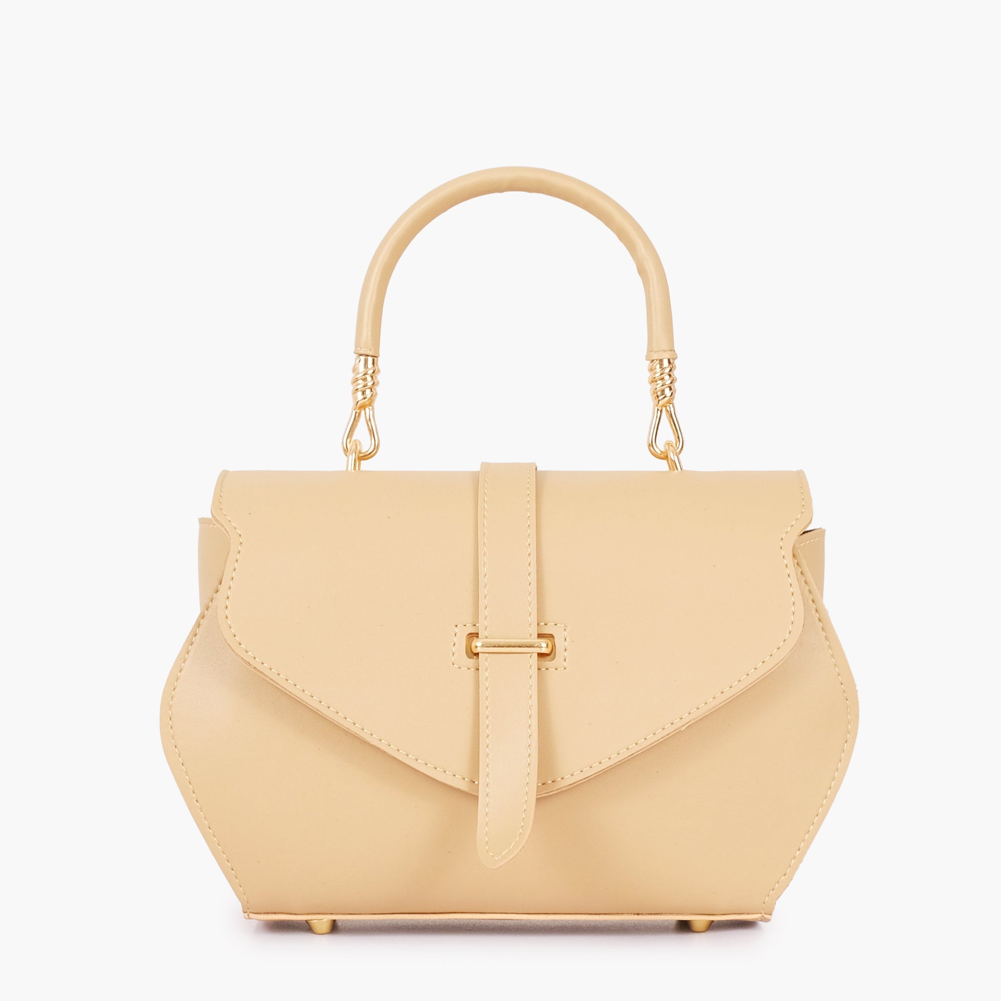 Off-white top-handle hexagon bag