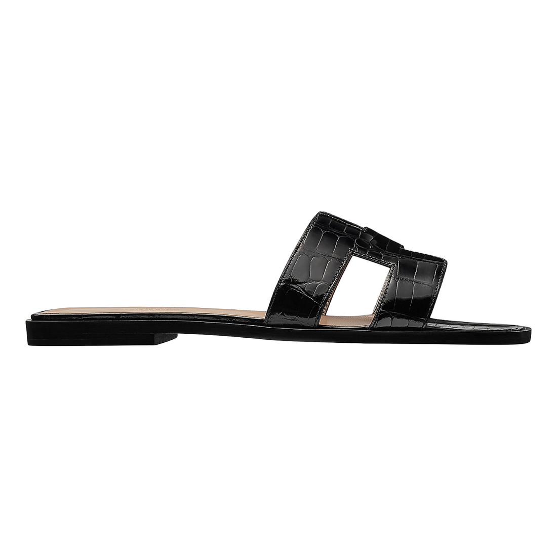 Hermes Oran Sandals Crocodile