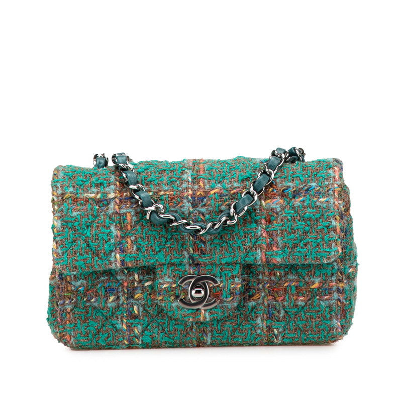 Chanel Matelasse20 Tweed Leather Shoulder Bag