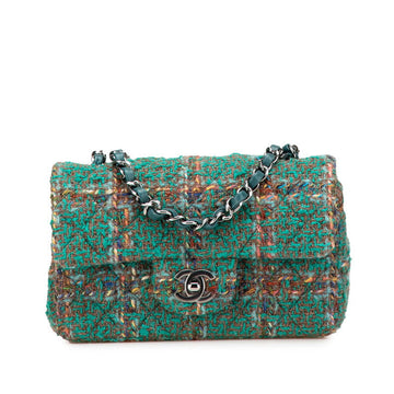 Chanel Matelasse20 Tweed Leather Shoulder Bag