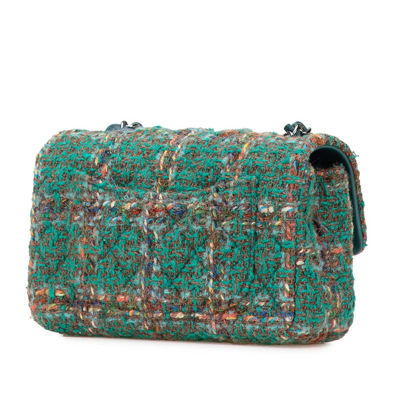 Chanel Matelasse20 Tweed Leather Shoulder Bag