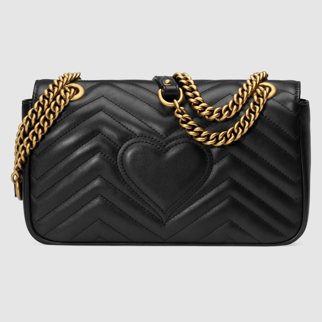 Gucci GG Marmont Medium Matelassé Shoulder Bag Black Leather