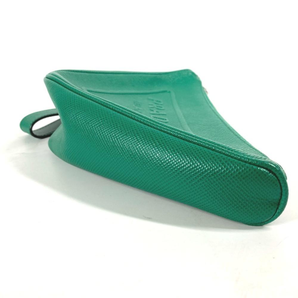 Green Fabric Prada Clutch