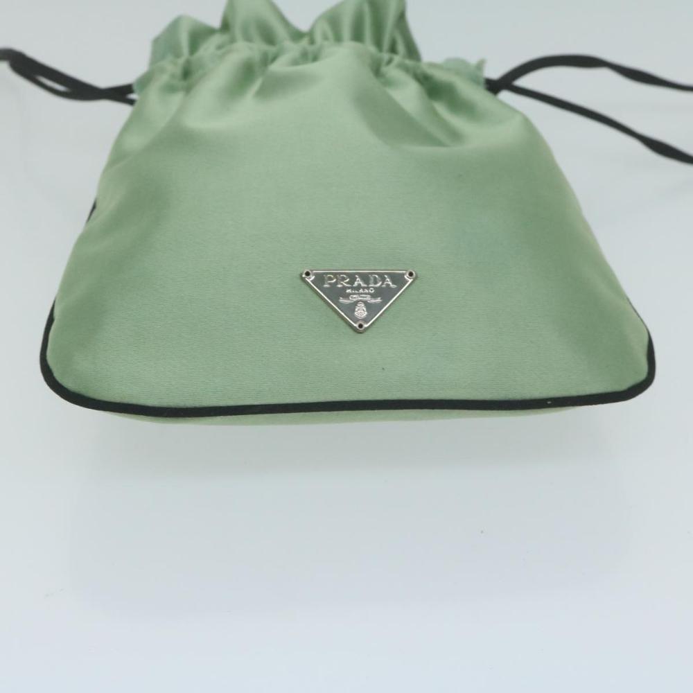 Green Fabric Prada Clutch