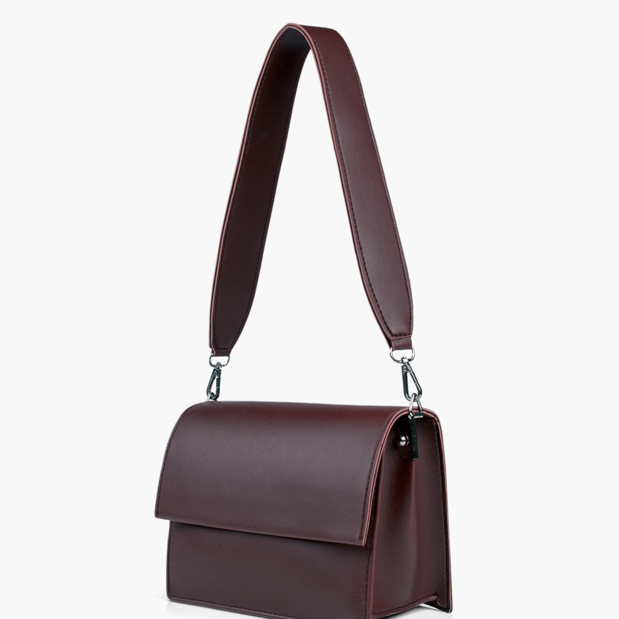 Burgundy mini cross-body bag
