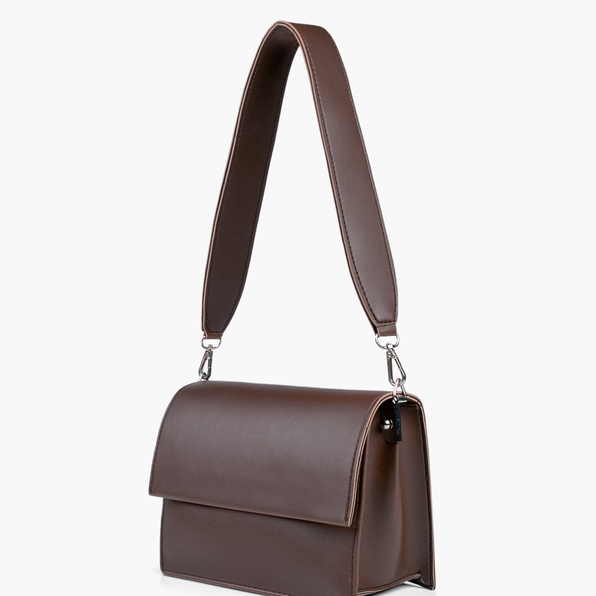 Dark brown mini cross-body bag