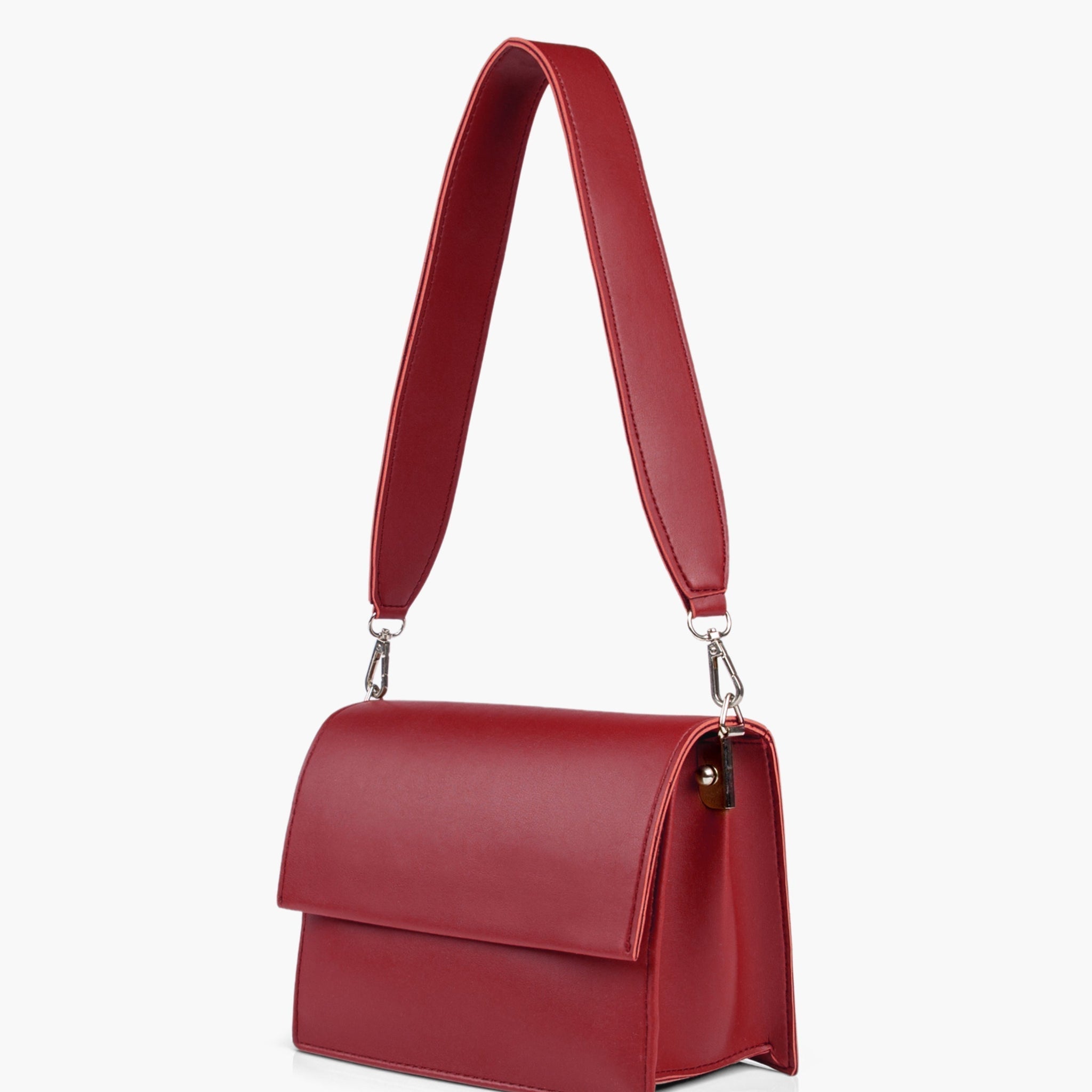 Maroon mini cross-body bag