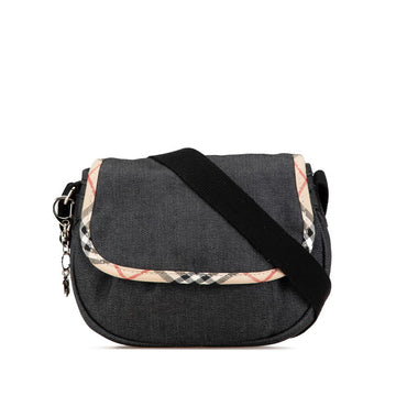 Burberry Nova Check Denim Shoulder Bag
