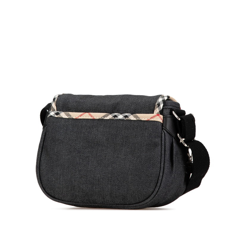 Burberry Nova Check Denim Shoulder Bag