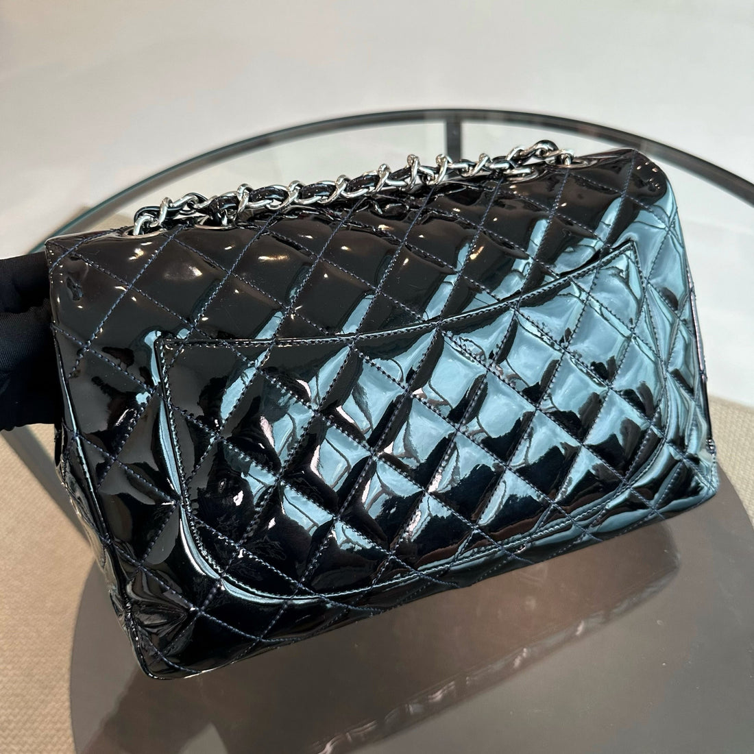 *Recolor* Jumbo Single Flap Patent Leather Black SHW No 13