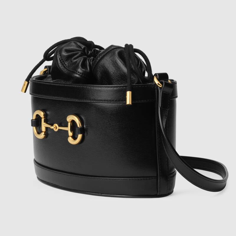 Gucci Horsebit 1955 Bucket Bag Black Leather
