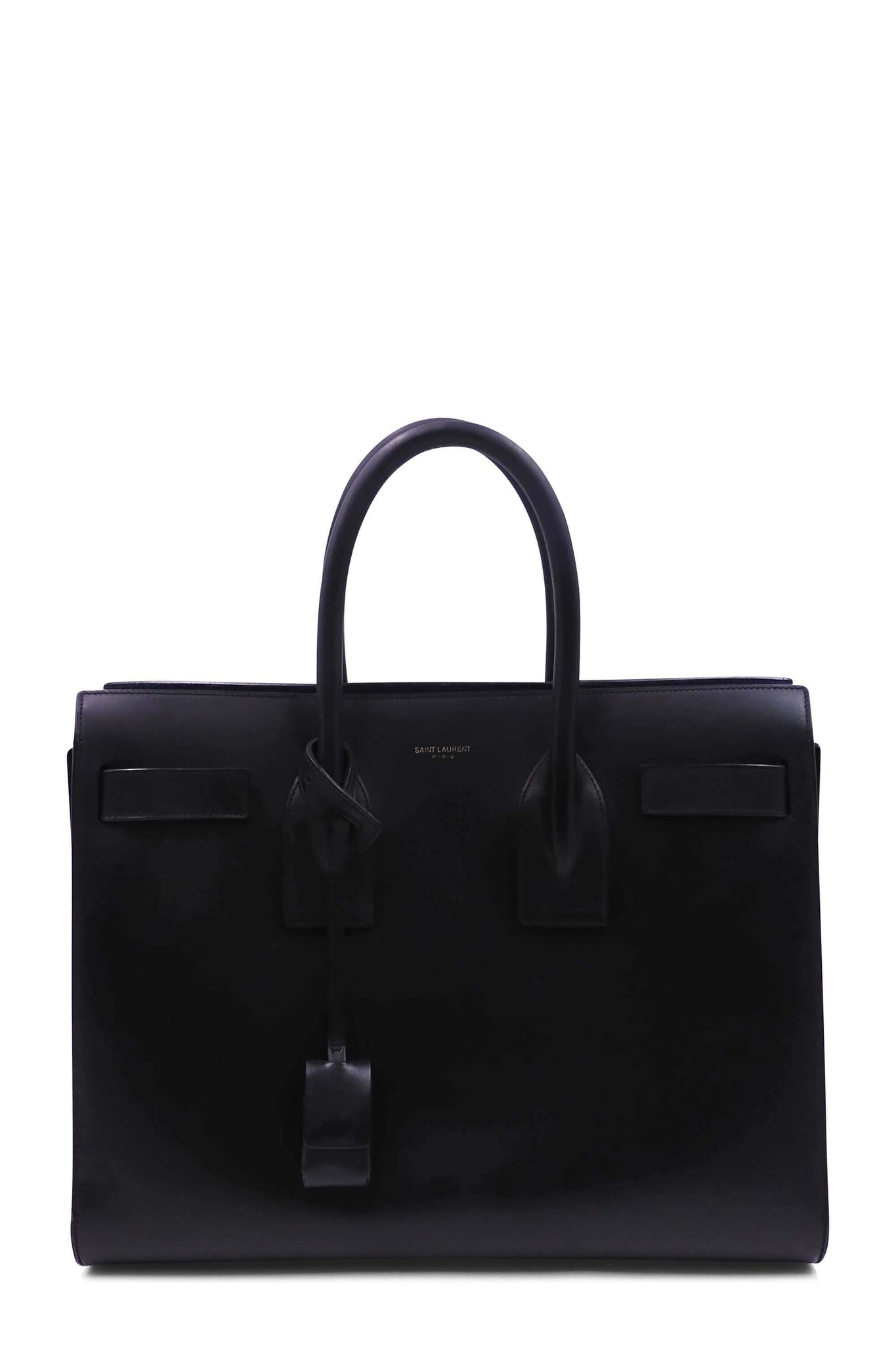 Classic Small Sac De Jour Black Blue in Smooth Leather