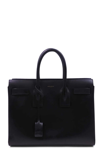 Classic Small Sac De Jour Black Blue in Smooth Leather