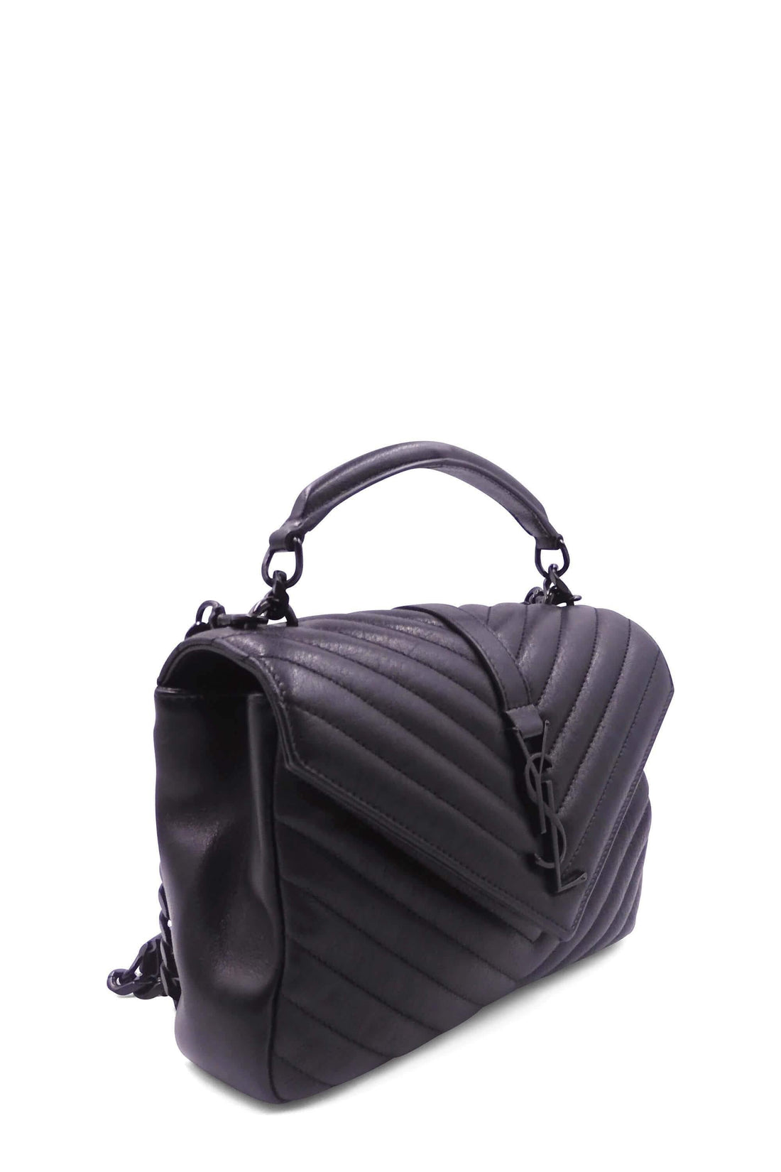 Medium Monogram College Bag Black with Black Hardware