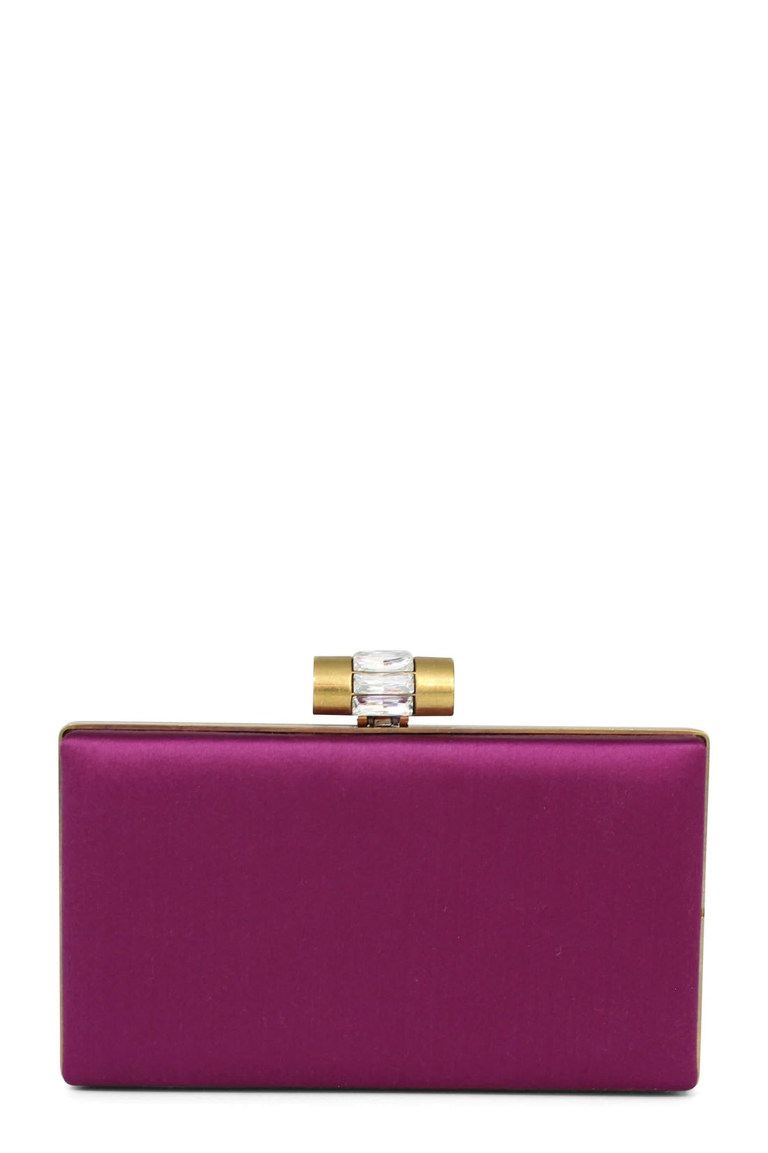 Minaudiere Satin Clutch Fuchsia