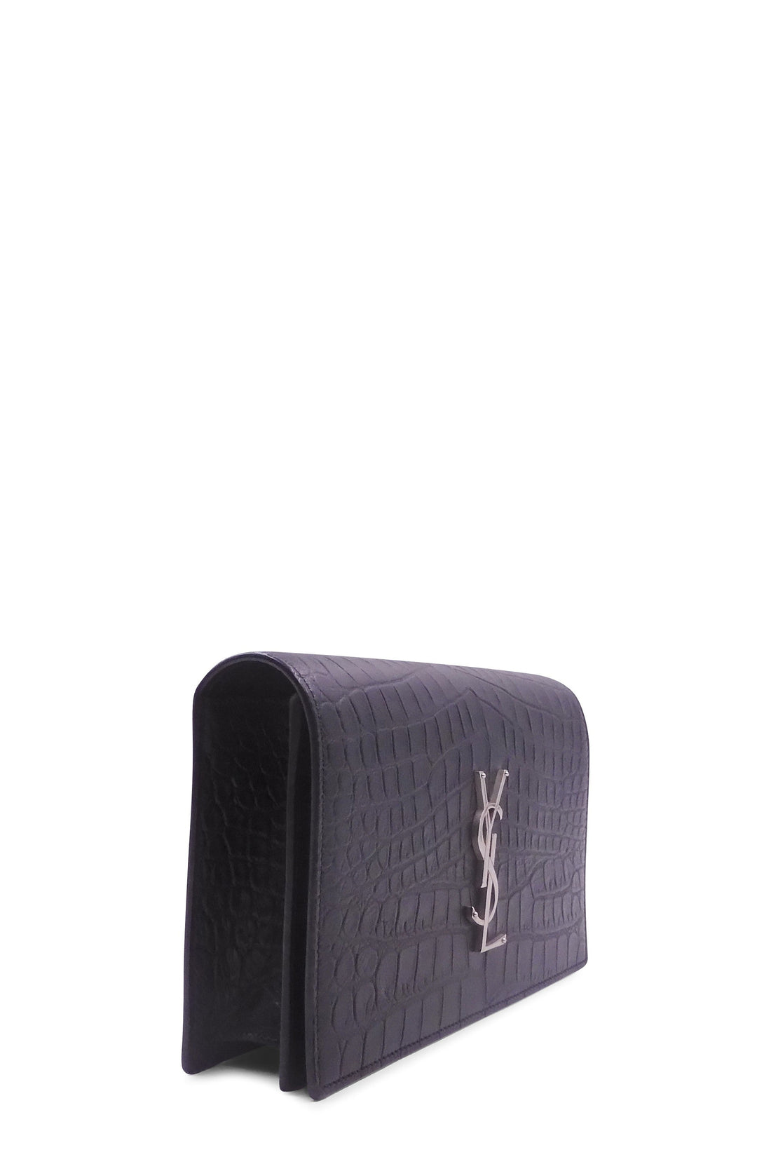 Monogram Kate Clutch Crocodile Embossed Black