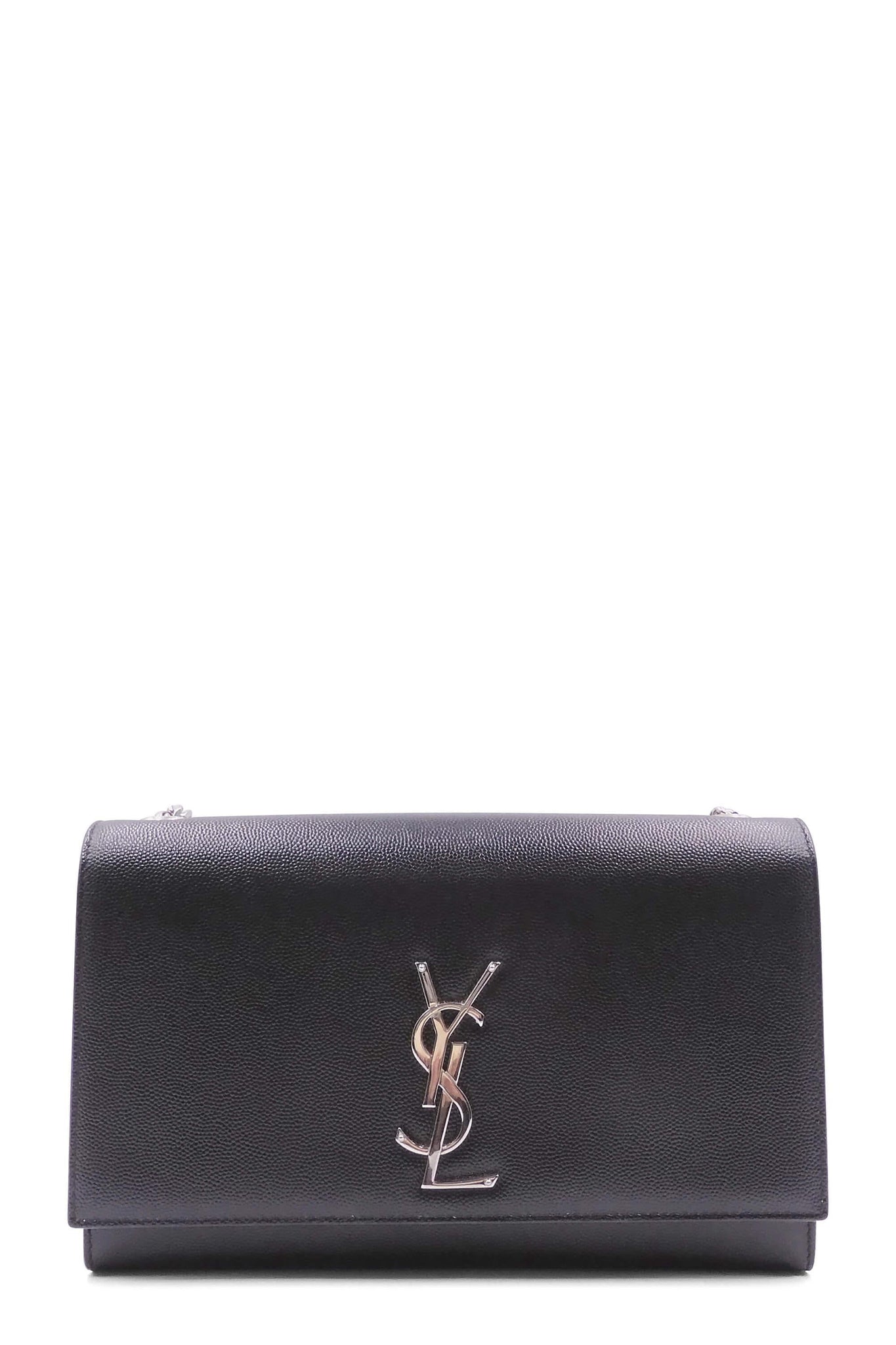 Monogram Medium Kate Black with Silver Hardware Black