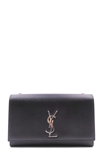 Monogram Medium Kate Black with Silver Hardware Black