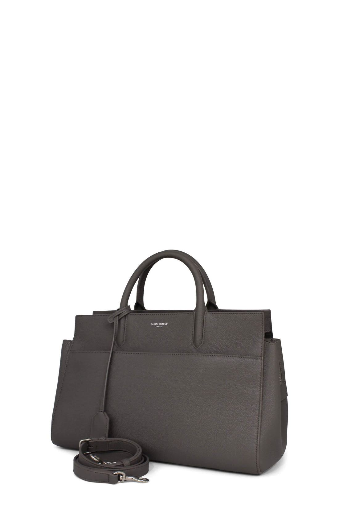 Small Cabas Rive Gauche with Front Pocket Grey