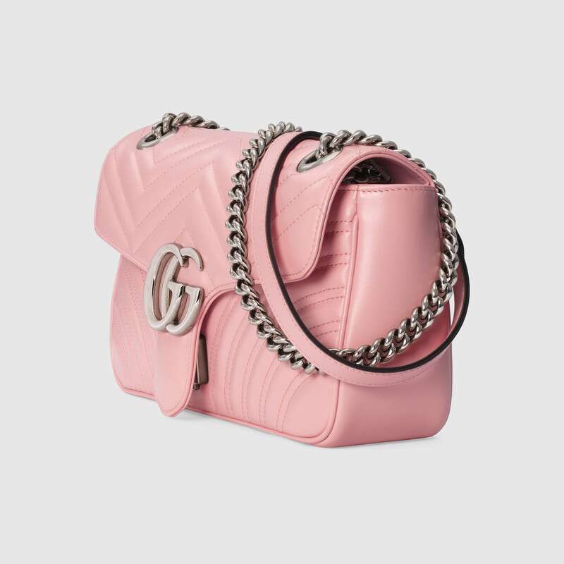 Gucci GG Marmont Small Shoulder Bag Pastel Pink