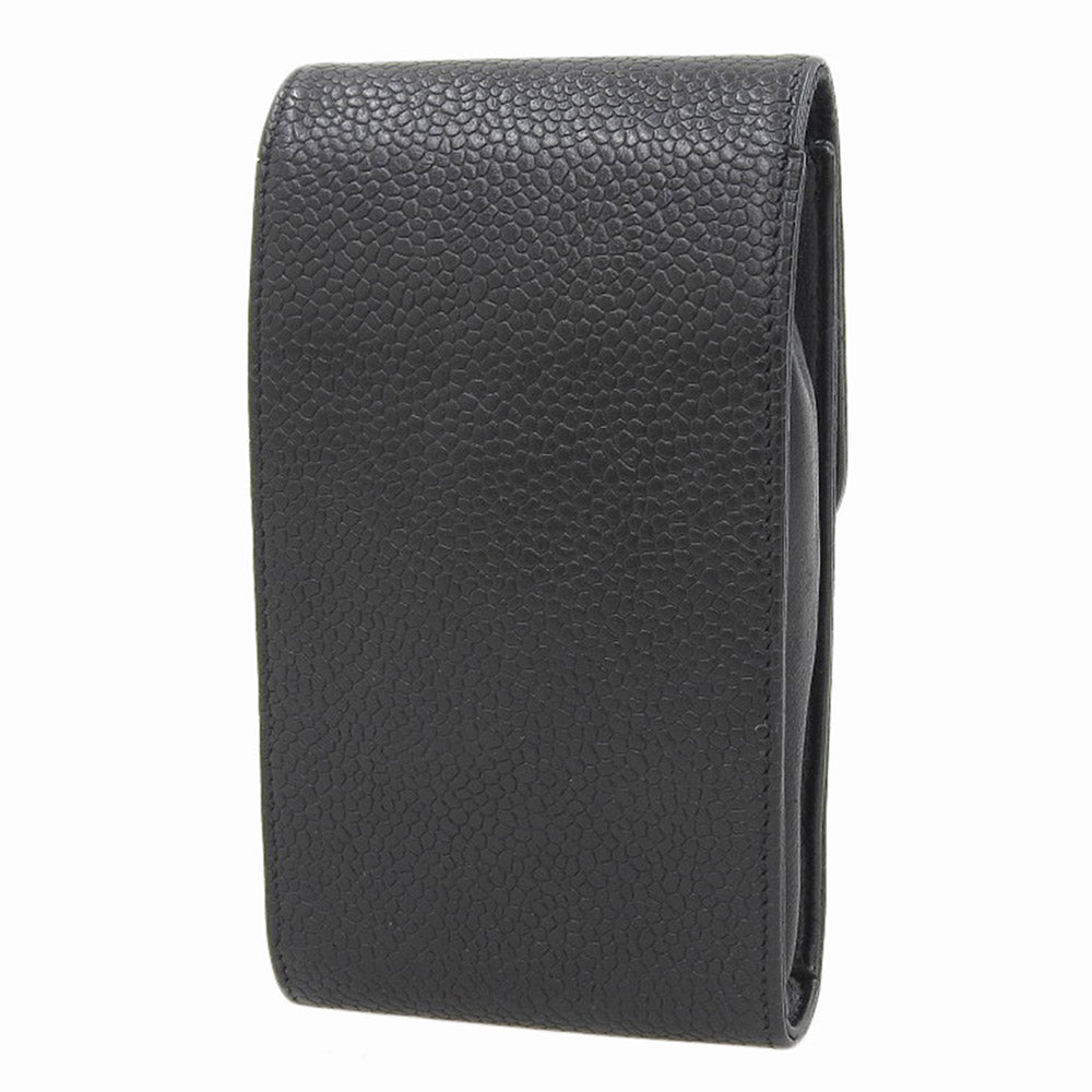 Chanel Caviar Skin Cigarette Case Black