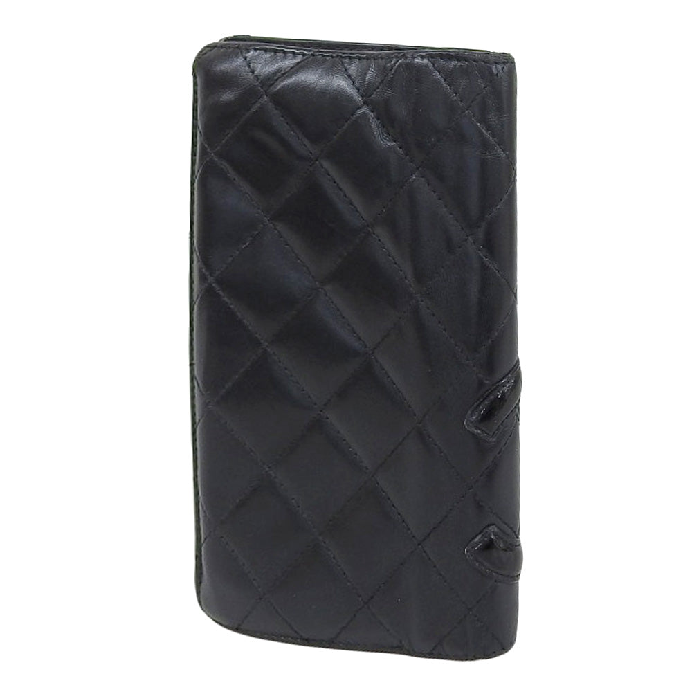 Chanel Cambon Line Bifold Long Wallet A26717