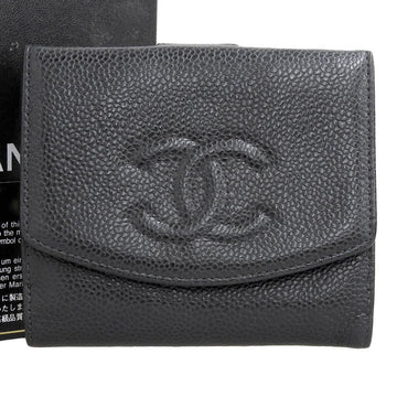 Chanel Caviar Skin Bifold Wallet Black