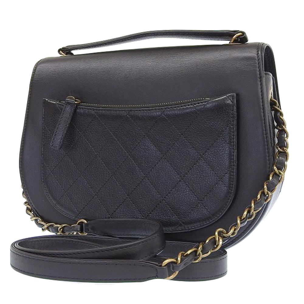 Chanel Calfskin 2WAY Bag Handbag A93460