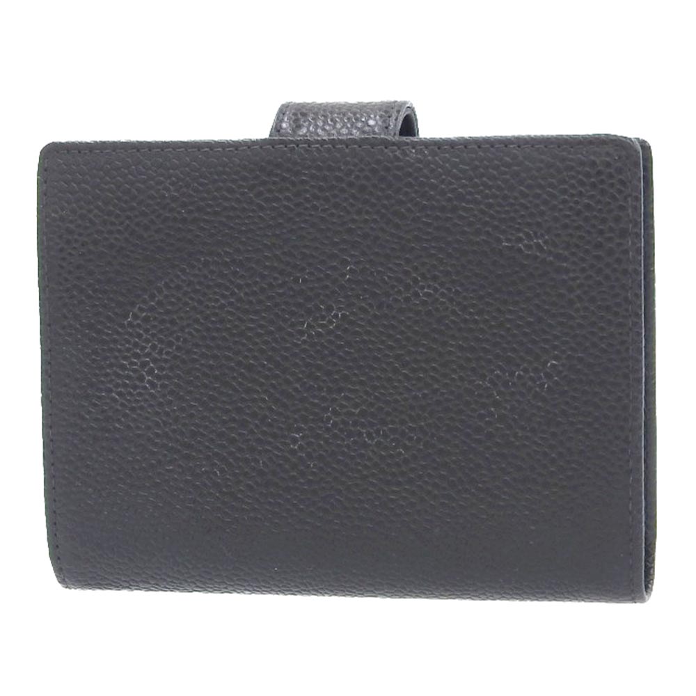 Chanel Caviar Skin Folding Wallet A13497