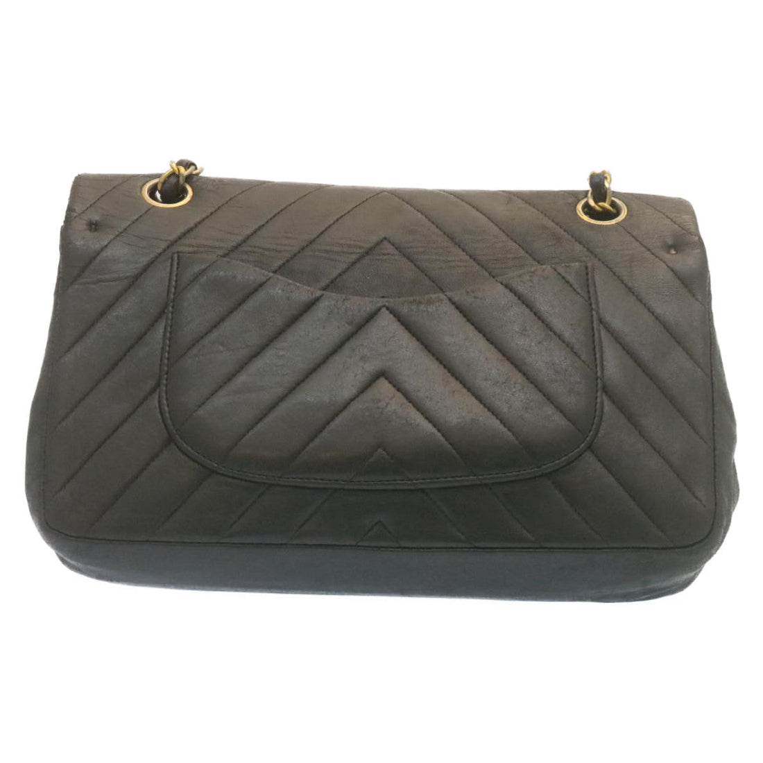 Top Quality Chanel Mademoiselle Turn Lock New Shoulder Bag Lamb Skin Black CC Auth ai677A