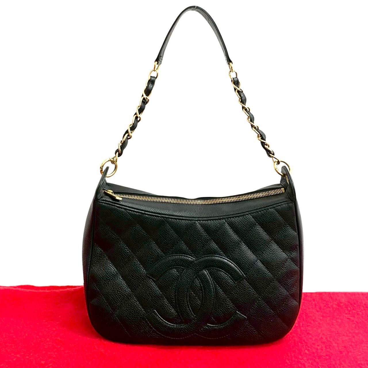 Chanel Matelassé Caviar Leather Shoulder Bag