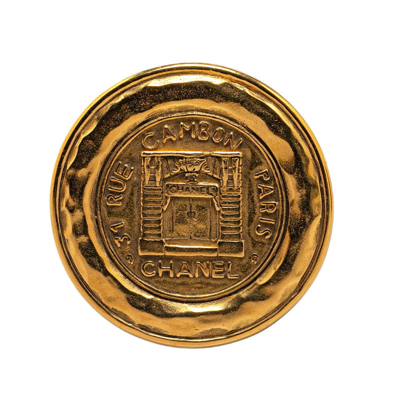 Chanel Cambon Gold Plated Brooch