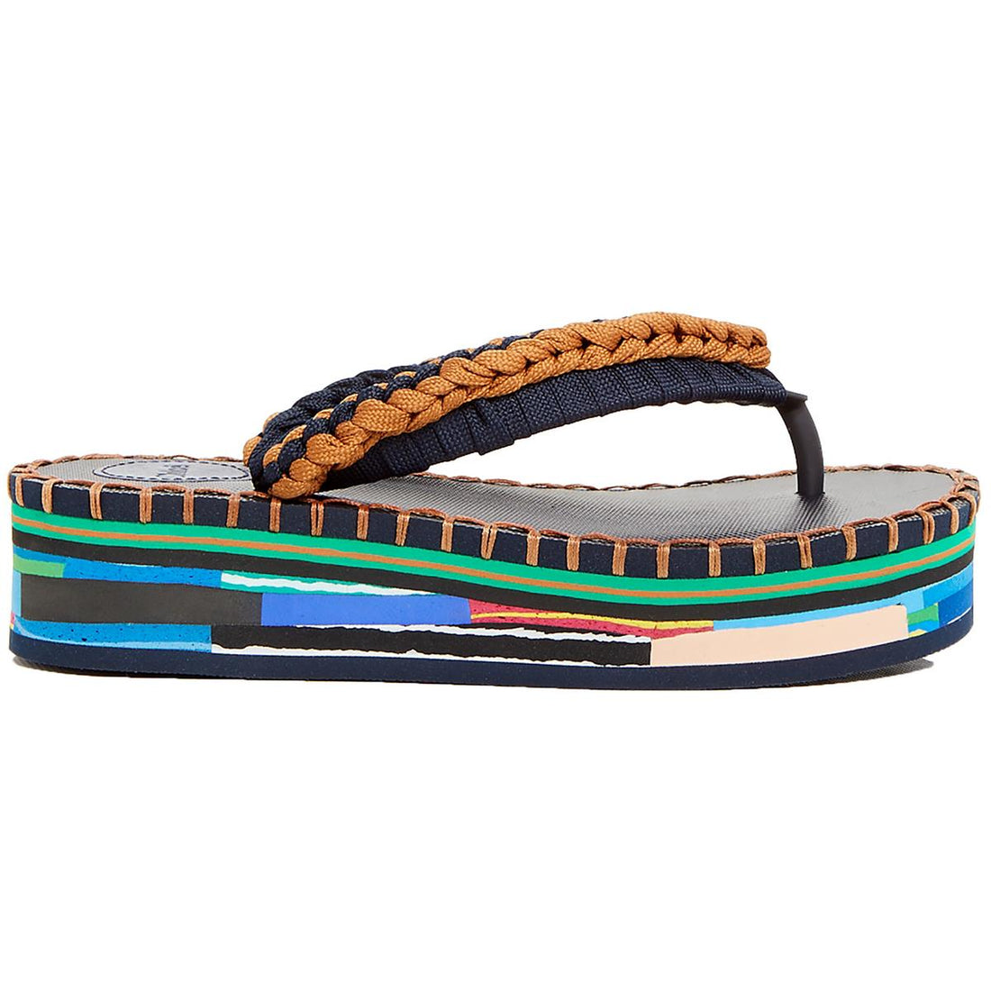 Lou Womens Platform Slip-On Slide Sandals