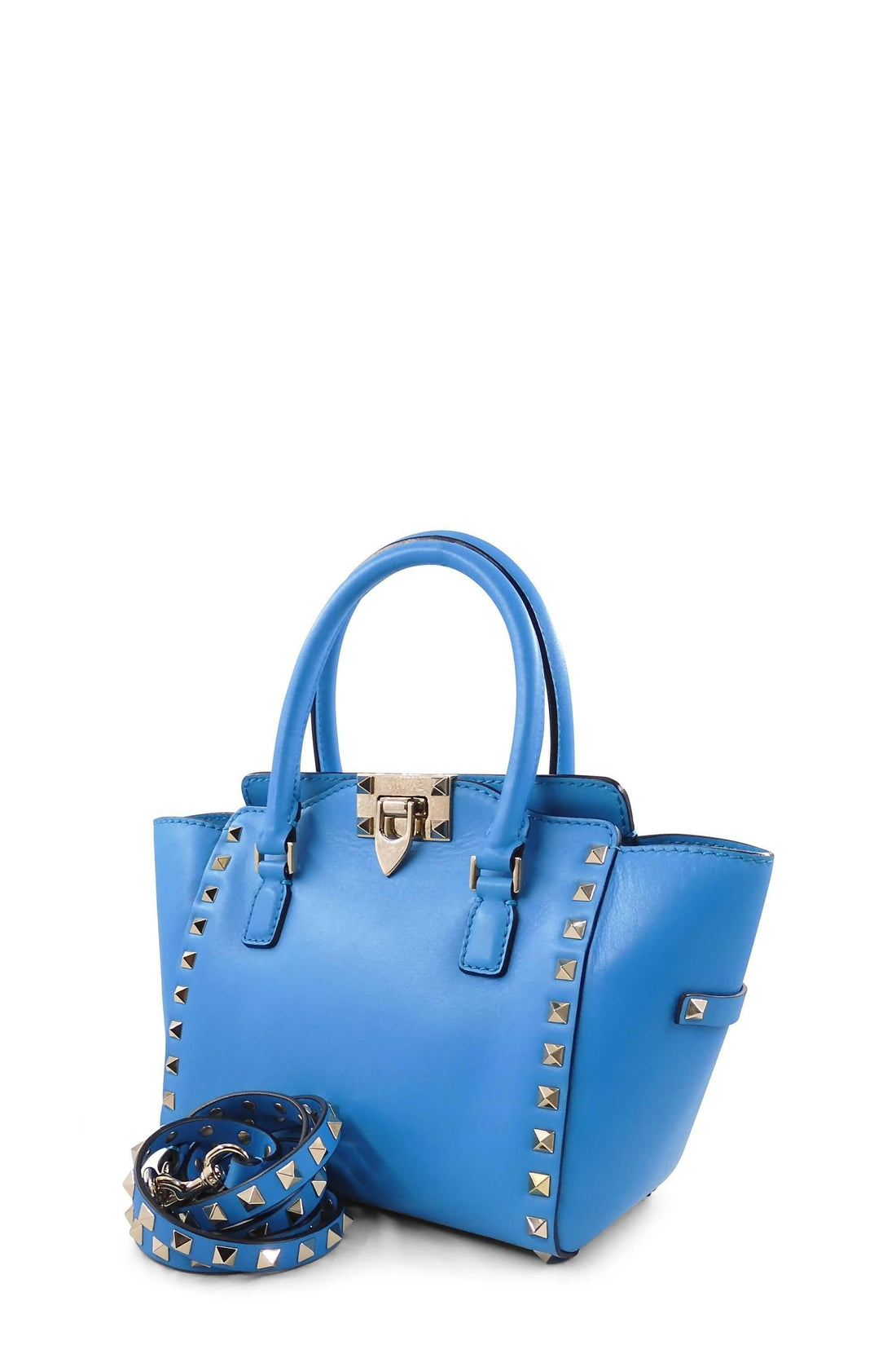 Mini Rockstud Satchel Blue