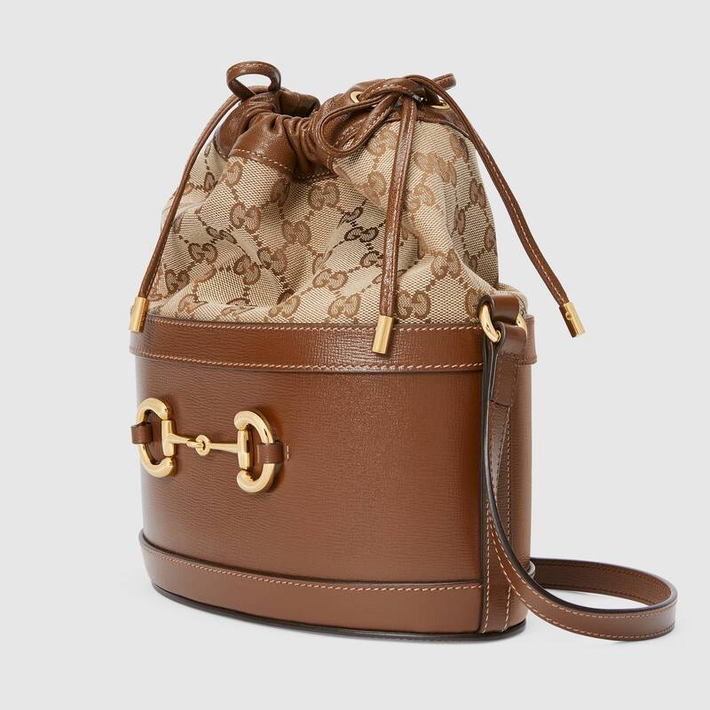 Gucci Horsebit 1955 Bucket Bag Brown Leather