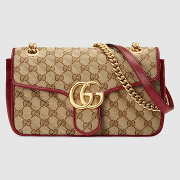 Gucci GG Marmont Medium Shoulder Bag Red Leather