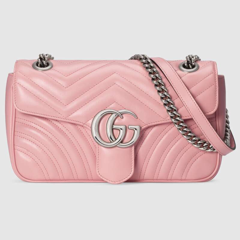 Gucci GG Marmont Small Shoulder Bag Pastel Pink