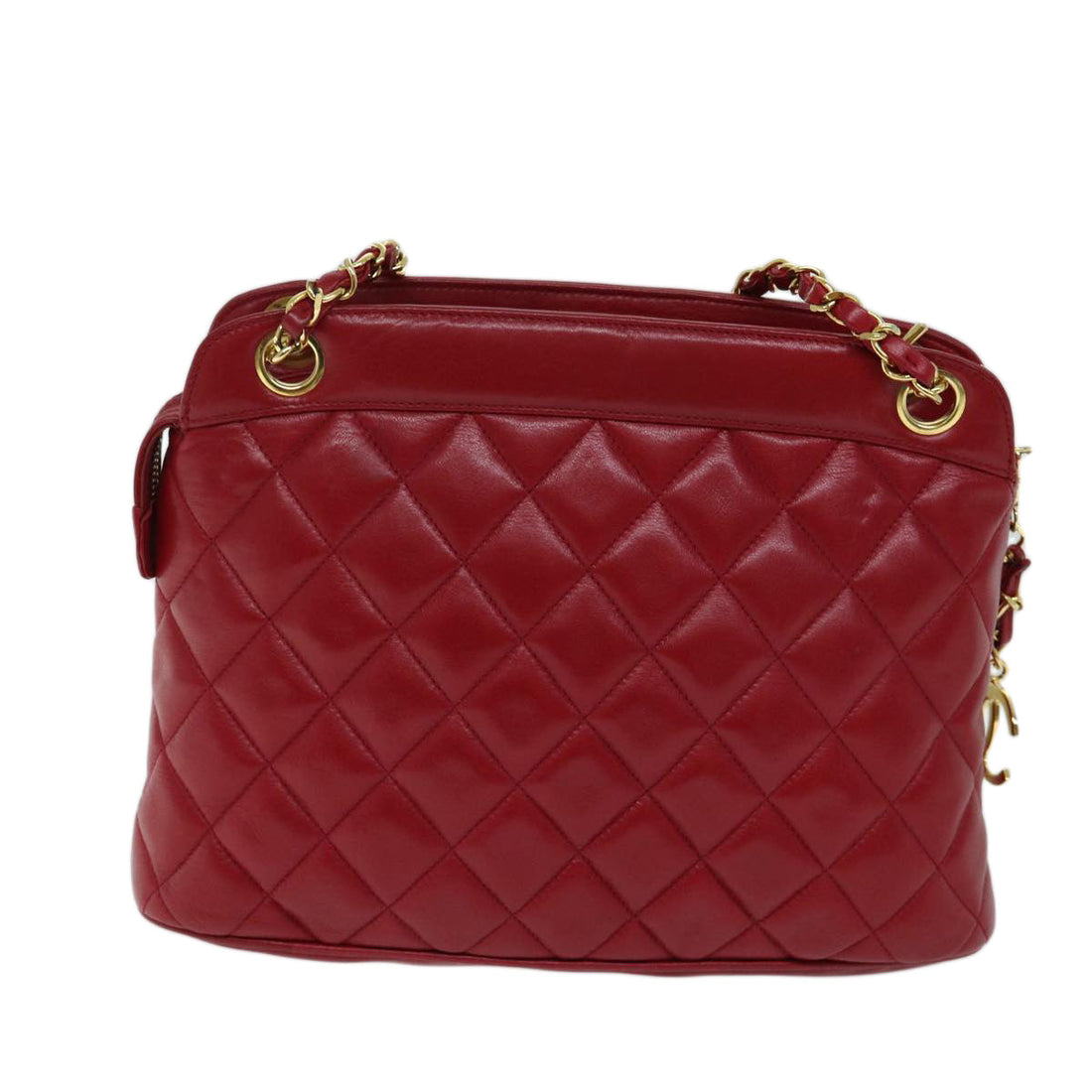 Top Quality Chanel Matelasse Chain Shoulder Bag Leather Red CC Auth yk11662