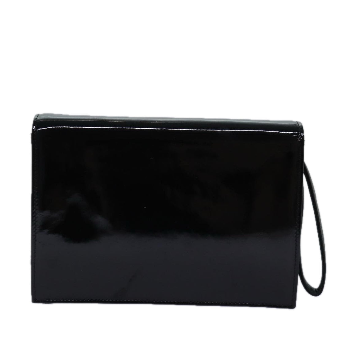 Top Quality Chanel Mademoiselle Clutch Bag Enamel Black Yellow CC Auth yk13029