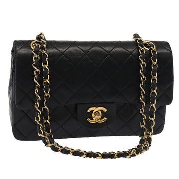 Top Quality Chanel Matelasse 23 Turn Lock Chain Bag Lamb Skin Black CC Auth yk13530A