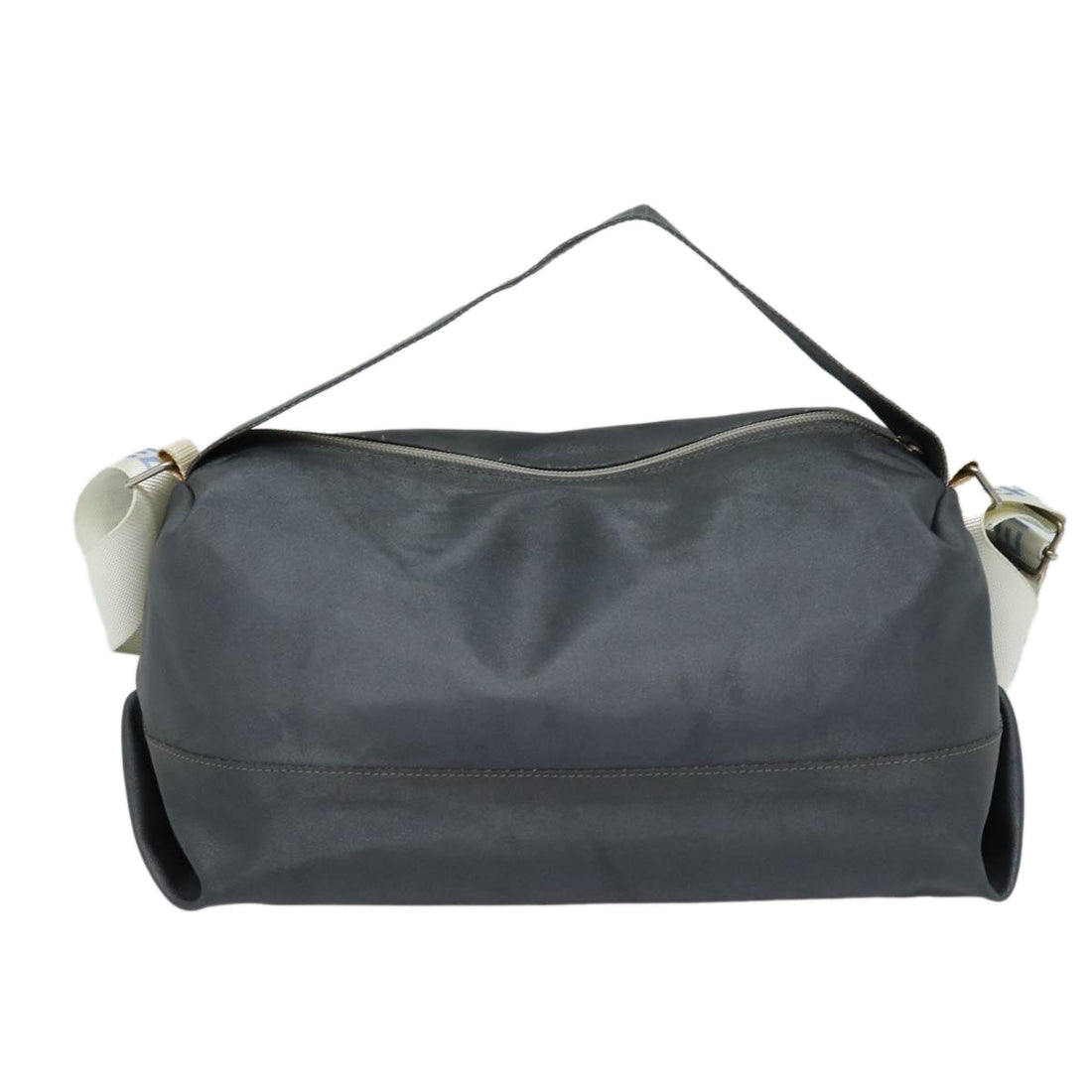 Top Quality Chanel Hand Bag Nylon 2way Gray CC Auth yk14208