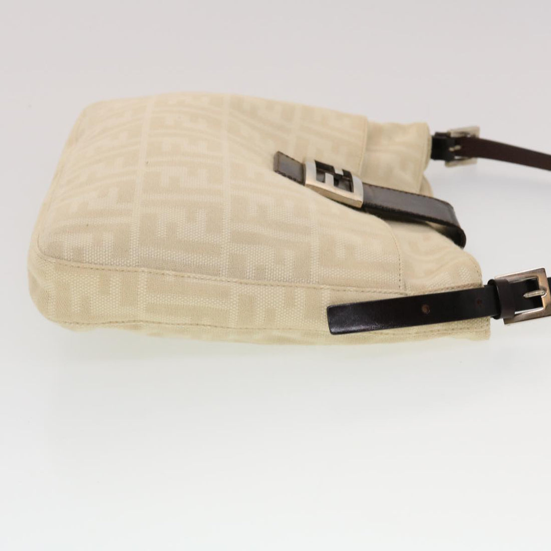 FENDI Zucca Canvas Mamma Baguette Shoulder Bag Beige  yk7171